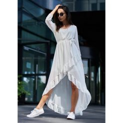Sukienka Maxi Cavali Kolor Biel OneSize. Czarne sukienki damskie Ligari Dresses, s, w paski, z bawełny, eleganckie, bez kołnierzyka, bez rękawów, maxi. Za 149,00 zł.