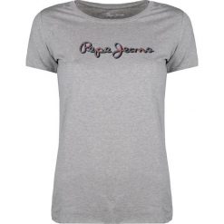 Pepe Jeans T-Shirt "Juana". Bluzki damskie Pepe Jeans, z nadrukiem, z bawełny, z okrągłym kołnierzem, bez rękawów. Za 109,00 zł.