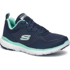 Buty SKECHERS - Go Forward 13069/NVAQ Navy/Aqua. Niebieskie buty sportowe damskie Skechers, ze skóry, sportowe, na fitness i siłownię. W wyprzedaży za 179,00 zł.