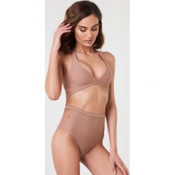 Stroje dwuczęściowe damskie: NA-KD Swimwear Dół bikini z wysokim stanem - Pink,Nude