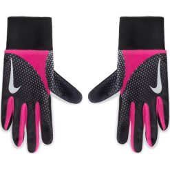 Rękawiczki Damskie NIKE - NRGA8067 067 Czarny Różowy. Różowe rękawiczki damskie Nike, bez wzorów, z elastanu. W wyprzedaży za 119,00 zł.