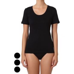T-shirty damskie: T-shirt (3 szt.) w kolorze czarnym