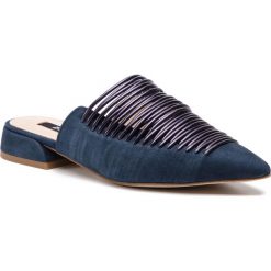 Klapki ZINDA - 3929 Navy. Niebieskie klapki damskie Zinda, bez wzorów, ze skóry, bez obcasa, na obcasie. W wyprzedaży za 399,00 zł.