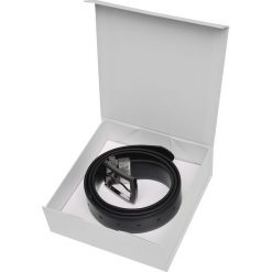 PASEK 2IN1 OBRACANA KLAMRA. Czarne paski męskie marki Top Secret, w paski, ze skóry, eleganckie. W wyprzedaży za 49,99 zł.
