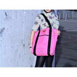 Duża torba Miss Szoperka 1 - pink. Różowe shopper bag damskie marki Pakamera, z tkaniny, duże. Za 189,00 zł.
