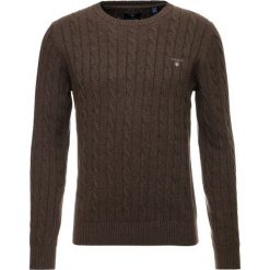 GANT CABLE CREW Sweter brown melange. Pomarańczowe bez kategorii GANT, xl, z bawełny. Za 589,00 zł.