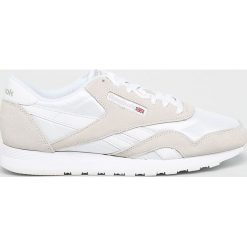 Reebok - Buty Cl Nylon. Białe halówki męskie marki Reebok, z materiału, na sznurówki. Za 279,90 zł.