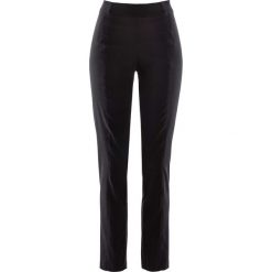 Spodnie 7/8 bez zamka w talii, z bengaliny bonprix czarny. Czarne spodnie damskie marki bonprix. Za 74,99 zł.