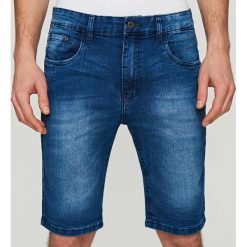 Spodenki i szorty męskie: Jeansowe szorty slim fit - Granatowy