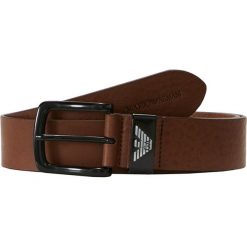 Emporio Armani CINTURA Pasek cognac. Brązowe paski męskie marki Emporio Armani, w paski, z materiału. Za 419,00 zł.