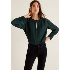 Mango - Bluzka Cashew. Szare bluzki asymetryczne Mango, l, z materiału, z okrągłym kołnierzem. Za 119,90 zł.