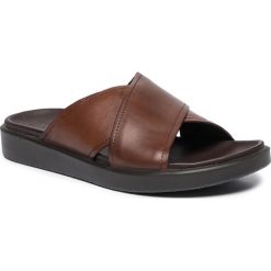 Klapki ECCO - Flowt Lx M 27383401482 Cocoa Brown. Pomarańczowe klapki męskie ecco, bez wzorów, ze skóry. W wyprzedaży za 419,00 zł.