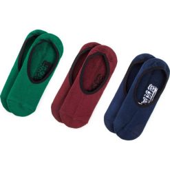 Zestaw 3 par stopek męskich VANS - Classic Super VN000XTTWUP r.42,5/47 Evergreen/Dr. Czerwone skarpetki męskie Vans, bez wzorów, z elastanu. Za 59,00 zł.