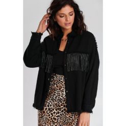 Czarna Koszula Wierzchnia Anabella. Czarne koszule damskie Renee, s, bez wzorów, z jeansu, eleganckie, długie, bez kaptura. Za 169,99 zł.
