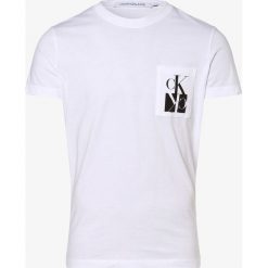 Calvin Klein Jeans - T-shirt męski, biały. Białe t-shirty męskie Calvin Klein Jeans, m, z nadrukiem, z jeansu, bez kołnierzyka. Za 139,95 zł.