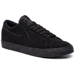 Buty NIKE - Sb Zoom Blazer Low 864347 004 Black/Black/Gunsmoke. Czarne buty sportowe męskie Nike, ze skóry, bez zapięcia. W wyprzedaży za 299,00 zł.