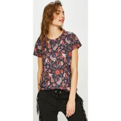 Answear - Top Orient Express. Czarne bluzki damskie marki ANSWEAR, s, z poliesteru, casualowe, z okrągłym kołnierzem, z krótkim rękawem. W wyprzedaży za 49,90 zł.