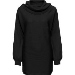 Sweter z szalowym kołnierzem bonprix czarny. Czarne swetry klasyczne damskie bonprix. Za 109,99 zł.