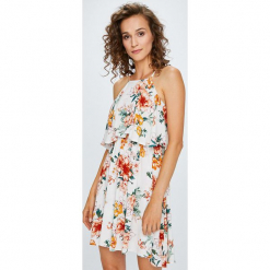 Answear - Sukienka. Szare sukienki mini ANSWEAR, na co dzień, l, z tkaniny, casualowe, na ramiączkach, rozkloszowane. W wyprzedaży za 79,90 zł.