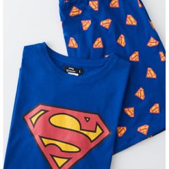 Piżama Superman - Niebieski. Niebieskie piżamy męskie Sinsay, s, z motywem z bajki, bez rękawów. Za 49,99 zł.