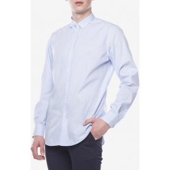 Trussardi Jeans Koszula Niebieski. Niebieskie koszule męskie Trussardi Jeans, w kratkę, z bawełny, bez kołnierzyka, z długim rękawem. Za 533,95 zł.
