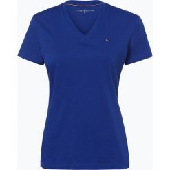 Tommy Hilfiger - T-shirt damski, niebieski. Niebieskie t-shirty damskie TOMMY HILFIGER, xs, bez wzorów, z bawełny, bez kołnierzyka. Za 139,95 zł.