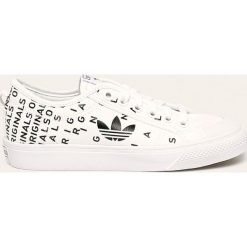 Adidas Originals - Tenisówki Nizza Trefoil. Białe trampki i tenisówki damskie adidas Originals, bez wzorów, z gumy, na sznurówki. Za 279,90 zł.