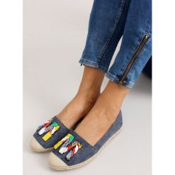 Espadryle damskie niebieskie DIMAIA. Niebieskie espadryle damskie FunKee.pl, z aplikacjami, z tkaniny, bez obcasa. Za 75,59 zł.