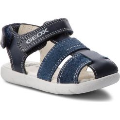 Sandały GEOX - B San.Alul B. A B821VA 085PA C0700 Navy/Avio. Niebieskie sandały chłopięce Geox, ze skóry, bez zapięcia. W wyprzedaży za 159,00 zł.