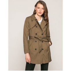 Only - Płaszcz Lucy. Szare płaszcze damskie marki ONLY, l, w paski, z bawełny. W wyprzedaży za 99,90 zł.