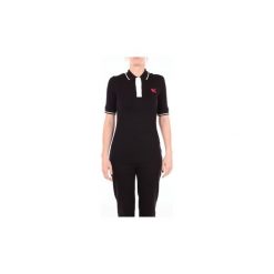 Koszulki polo z krótkim rękawem Moschino A12015840. Czarne koszulki damskie MOSCHINO, bez wzorów, polo, z krótkim rękawem. Za 587,08 zł.