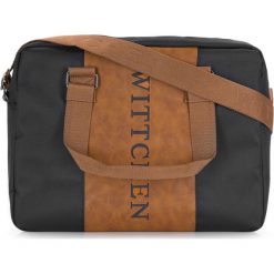 Torba na laptopa. Pomarańczowe torby męskie skórzane Wittchen, w paski, z poliesteru, eleganckie, na ramię, małe. Za 299,90 zł.
