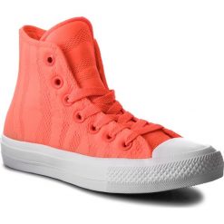 Trampki CONVERSE - Ctas II Hi 155492C Hyper Orange/White/Gum. Pomarańczowe półbuty damskie Converse, bez wzorów, z gumy, bez zapięcia. W wyprzedaży za 199,00 zł.