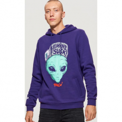 Bluza z grafiką - Fioletowy. Fioletowe bejsbolówki męskie Cropp, l. Za 119,99 zł.