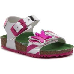 Sandały AGATHA RUIZ DE LA PRADA - 192983 A-Plata Y Rayas. Szare sandały dziewczęce Agatha Ruiz de la Prada, ze skóry ekologicznej, bez zapięcia. W wyprzedaży za 159,00 zł.