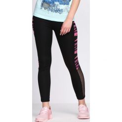 Spodnie damskie: Czarno-Fuksjowe Legginsy Dark Tones