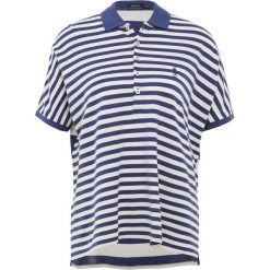 Polo Ralph Lauren DRAPEY MESH Koszulka polo deckwash white. Białe bluzki damskie marki Polo Ralph Lauren, m, z bawełny, polo. Za 459,00 zł.