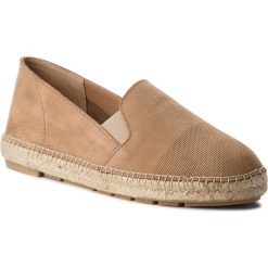 Espadryle EVA MINGE - Moraleja 3F 18MJ1372390ES 403. Pomarańczowe espadryle damskie Eva Minge, bez wzorów, ze skóry, bez obcasa, na płaskiej podeszwie. W wyprzedaży za 199,00 zł.