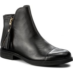 Botki GEOX - J Agata C J5449C 00043 C9999 Black. Czarne botki damskie na obcasie marki Geox, ze skóry. W wyprzedaży za 279,00 zł.