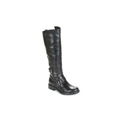 Kozaki Mjus CAFE BOOTS. Czarne kozaki damskie MJUS, bez obcasa, bez zapięcia. W wyprzedaży za 608,30 zł.