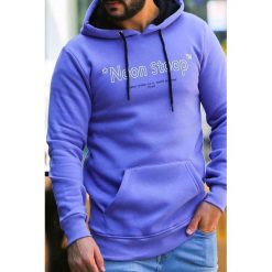 Bluza męska BERGER PURPLE. Fioletowe bluzy męskie Bluza męska BERGER PURPLE, s, bez wzorów, z kapturem, bez rękawów. W wyprzedaży za 99,00 zł.