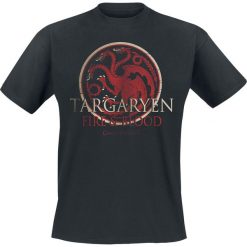 Gra o Tron Targaryen - Fire And Blood T-Shirt czarny. Czarne t-shirty męskie marki Gra o Tron, xl, bez wzorów, bez kołnierzyka. Za 89,90 zł.