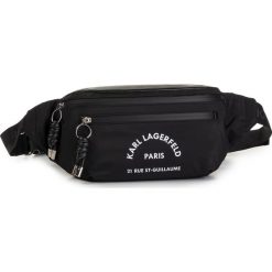 Saszetka nerka KARL LAGERFELD - 96KW3065 Black. Czarne torby męskie skórzane KARL LAGERFELD, bez wzorów, ze skóry, młodzieżowe. W wyprzedaży za 629,00 zł.