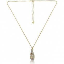 Pozłacany naszyjnik "Cannes" z kryształkami Swarovski - dł. 42 cm. Żółte naszyjniki damskie METROPOLITAN, pozłacane. W wyprzedaży za 65,95 zł.