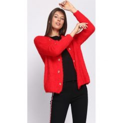 Czerwony Kardigan Support. Czerwone swetry damskie Born2be, xl. Za 99,99 zł.