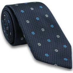 Elegancki Krawat Męski w Kwadraciki - 6,5cm- Chattier, Granatowy, Kolorowy KRCH0888. Niebieskie krawaty męskie Chattier, bez wzorów, z tkaniny, eleganckie. Za 39,00 zł.