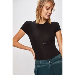 Tally Weijl - T-shirt. Czarne bluzki damskie TALLY WEIJL, s, bez wzorów, z elastanu, z okrągłym kołnierzem. Za 39,90 zł.