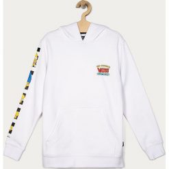 Vans - Bluza dziecięca x The Simpsons 151-173 cm. Białe bluzy chłopięce Vans, z nadrukiem, z bawełny, bez rękawów, z kapturem. Za 299,90 zł.