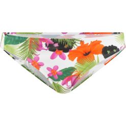 Stroje dwuczęściowe damskie: Figi bikini bonprix biały z nadrukiem