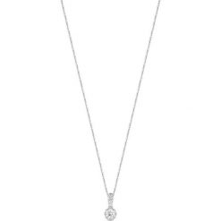 Unikalny Białe Złoto Wisiorek - złoto białe 585, Brylant 0,16ct. Białe łańcuszki męskie marki W.KRUK, złote. Za 2090,00 zł.